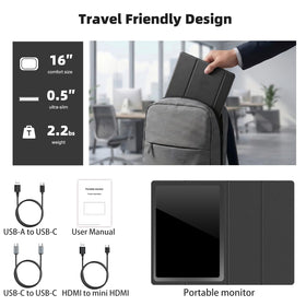 ZefcS portable gaming monitor IPS HDR panel delivering vivid colors.