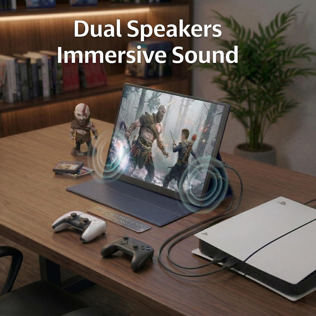 ZefcS portable gaming monitor USB-C plug-and-play ready for quick setup.