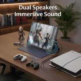 ZefcS portable gaming monitor USB-C plug-and-play ready for quick setup.