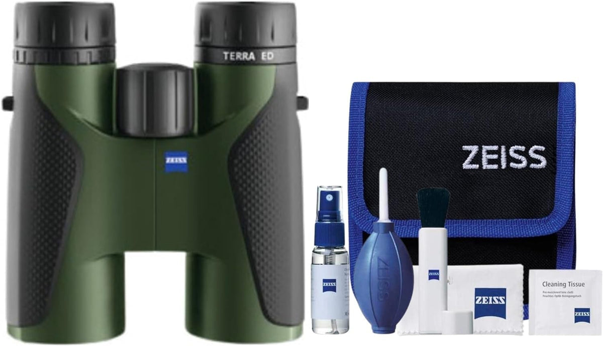 ZEISS Terra ED 8x42 binoculars front view for field use with compact rugged design.