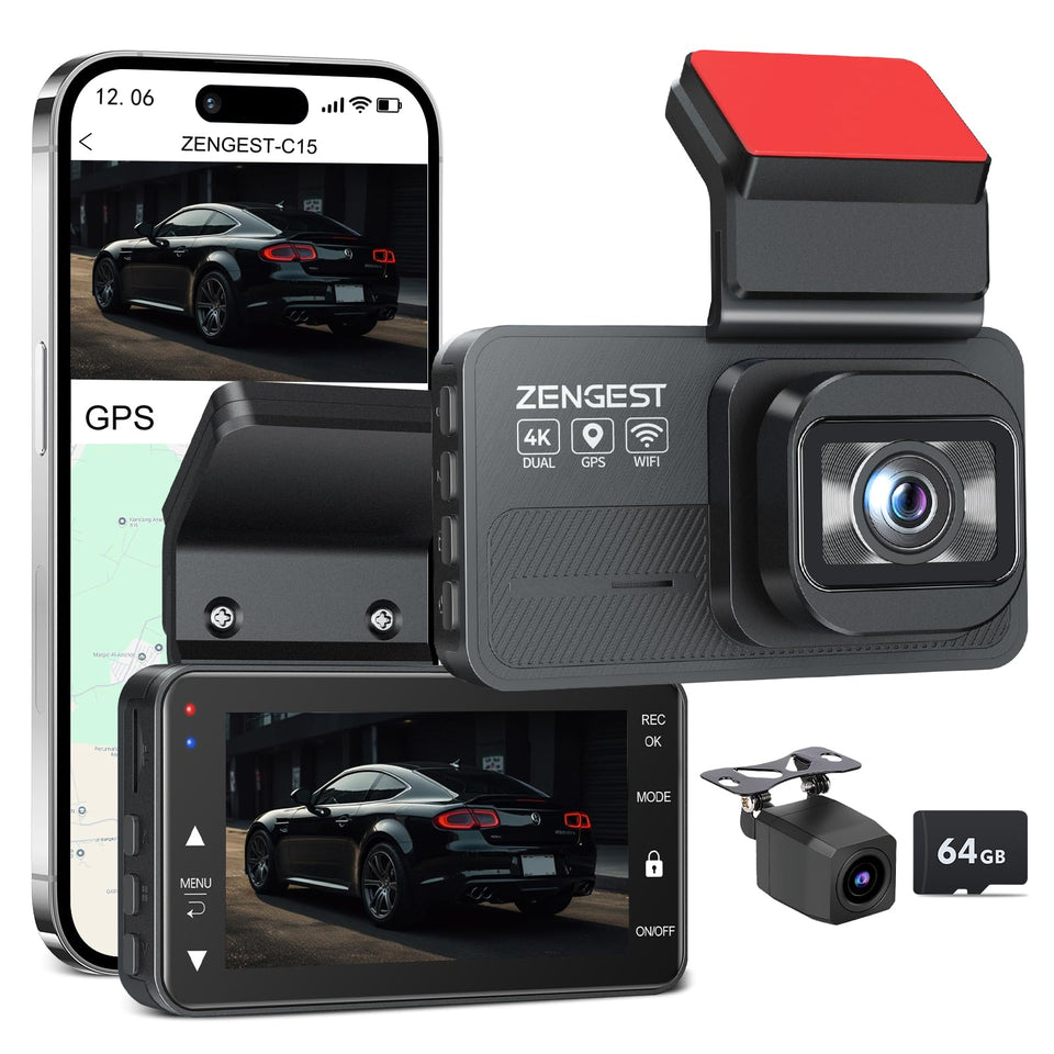 Zengest dash cam front 4K captures sharp road details for clear evidence