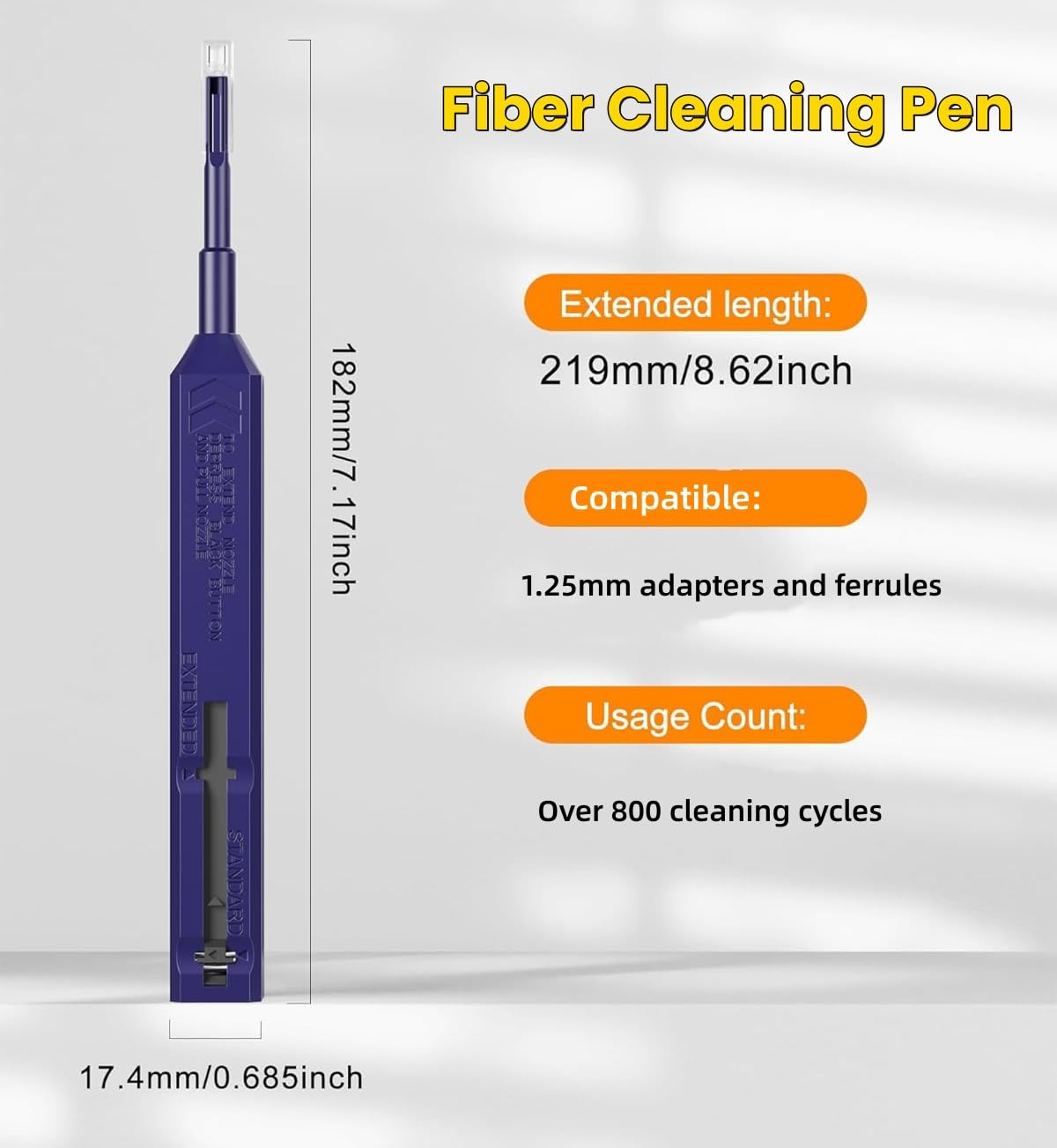 Zenithra 1.25mm LC/MU ferrule cleaning on-site