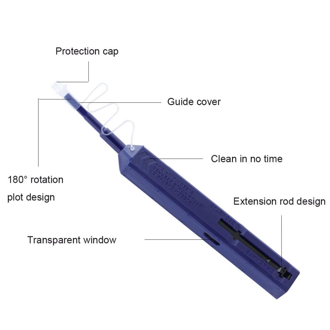 Zenithra cleaner extendable length for flexible access to connectors