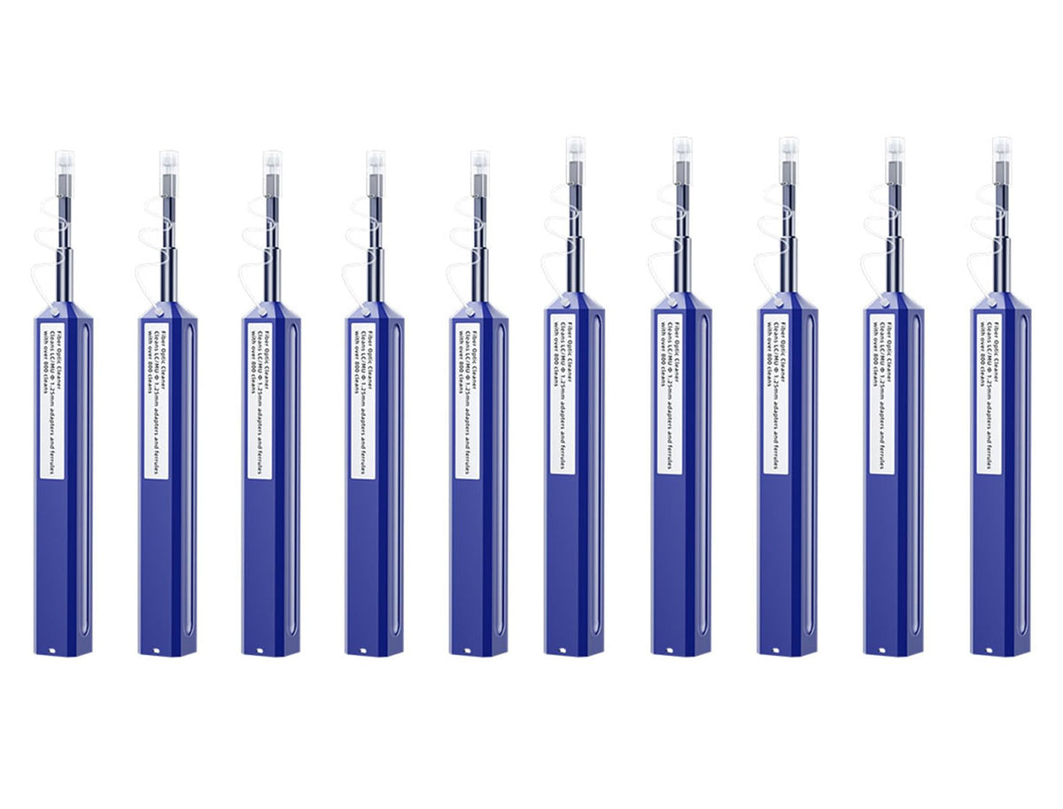 Zenithra fiber optic cleaner pen blue body cleans LC/MU ferrules for reliable connections