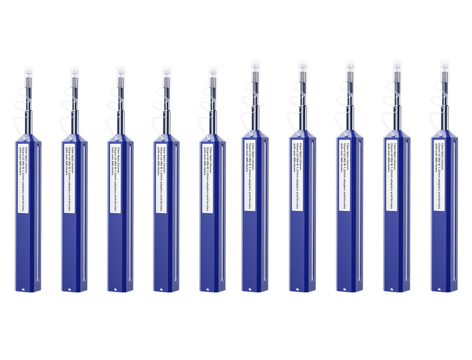 Zenithra fiber optic cleaner pen blue body cleans LC/MU ferrules for reliable connections
