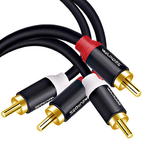 ZEQKULW RCA cable features a durable metal shell for steady connections.