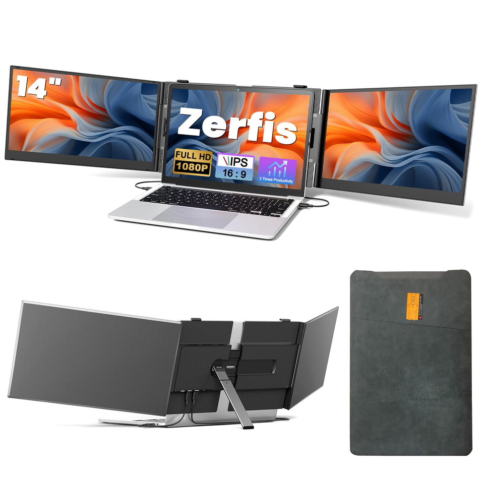 Zerfis laptop screen extender ultra-thin design for portable multitasking