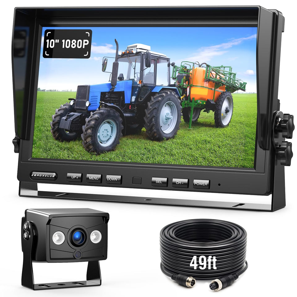ZEROXCLUB 10-inch monitor backup display for safe reversing