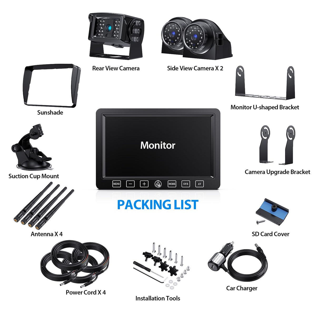 ZEROXCLUB 2.4GHz wireless system provides stable video with wired power for continuous use.