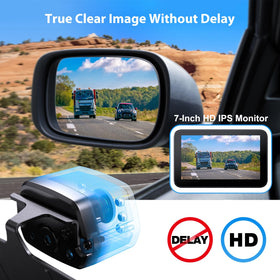 ZEROXCLUB B7 7-inch monitor mounted on dash for easy viewing
