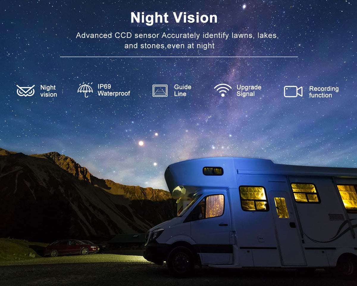 ZEROXCLUB B904 side camera expanding visibility to reduce blind spots