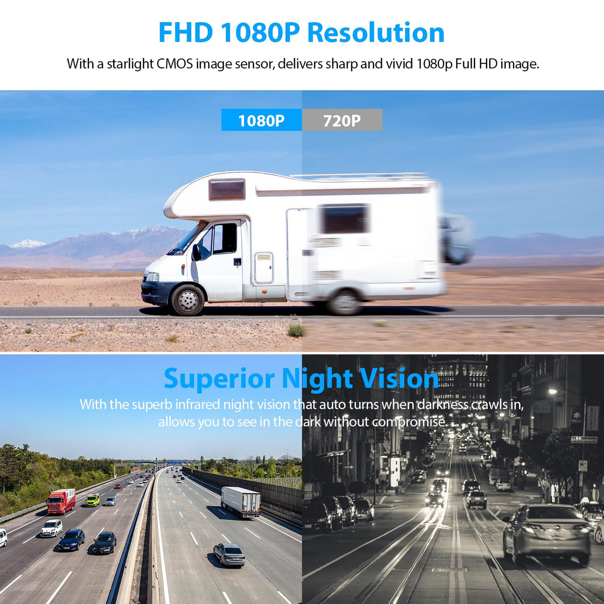 ZEROXCLUB BD701 7-inch IPS monitor provides a clear rear view for safer reversing