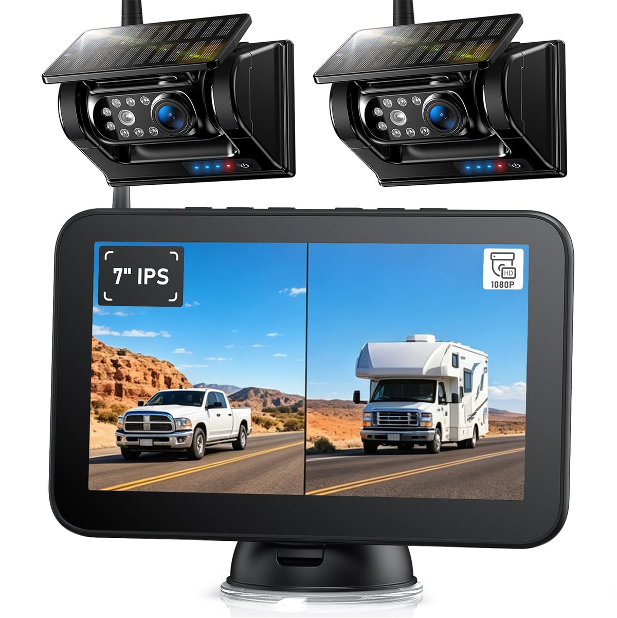 ZEROXCLUB BD702 7-inch monitor delivers crisp HD1080p viewing for safe parking.