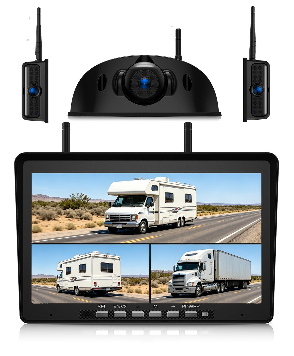 ZEROXCLUB BY503 monitor-10-1-inch-dvr provides crisp RV footage for easy maneuvering