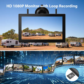 ZEROXCLUB dual camera view display for simultaneous rear views.