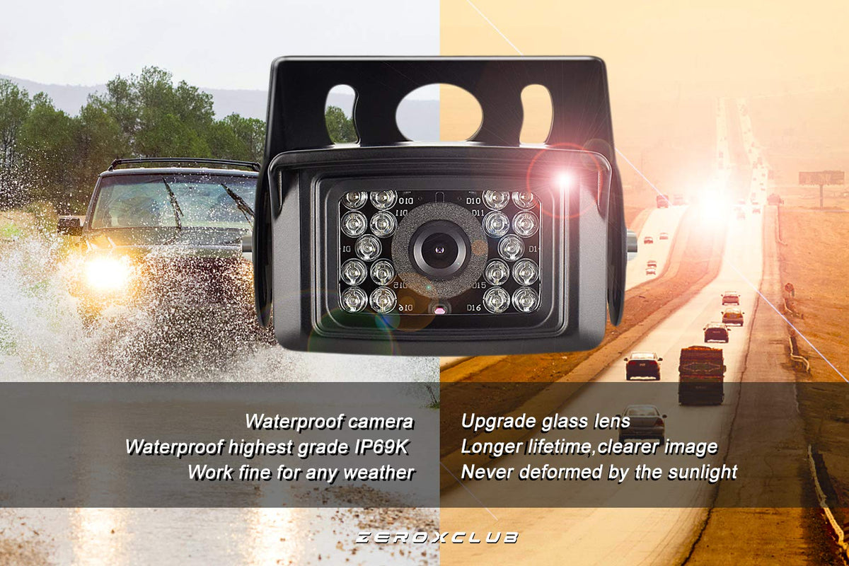 ZEROXCLUB infrared night vision lights aid low-light reversing.