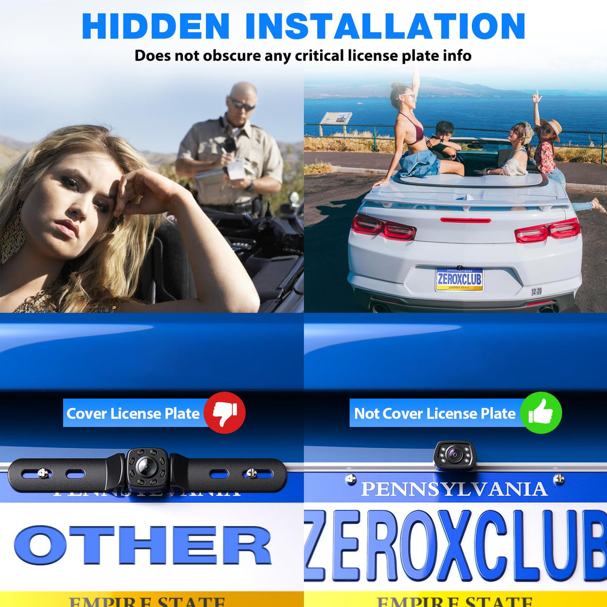 26 ft RCA cable enables simple wiring to reverse lights and monitors