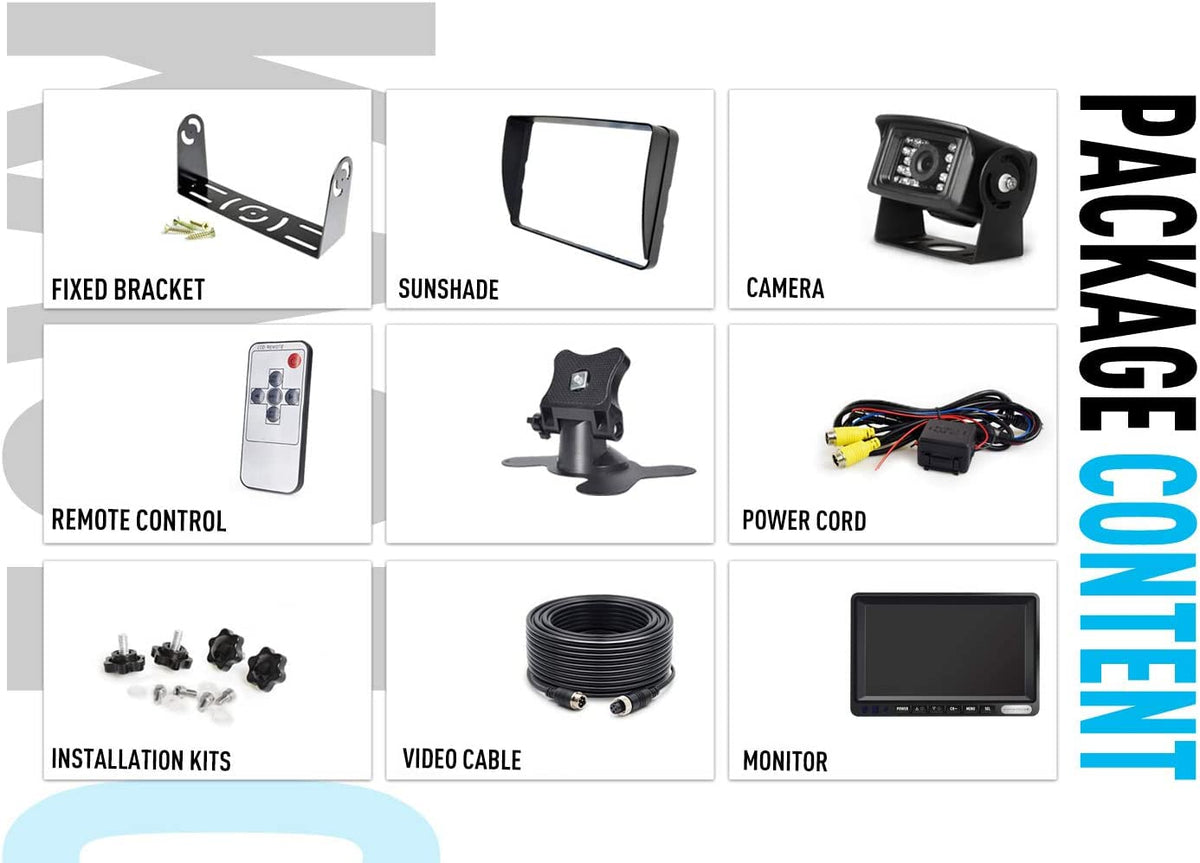 ZEROXCLUB size comparison of monitor and camera showing compact footprint and easy mounting