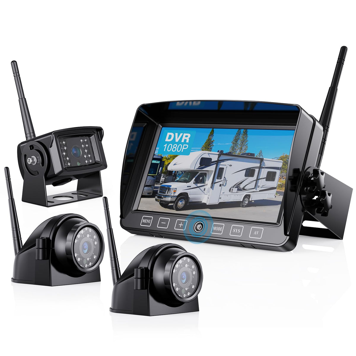 ZEROXCLUB wireless backup camera side view for safer lane changes and blind-spot monitoring.