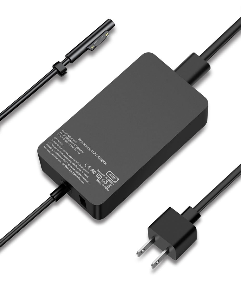 Zeshuo Surface Charger 44W front view powering a Surface device