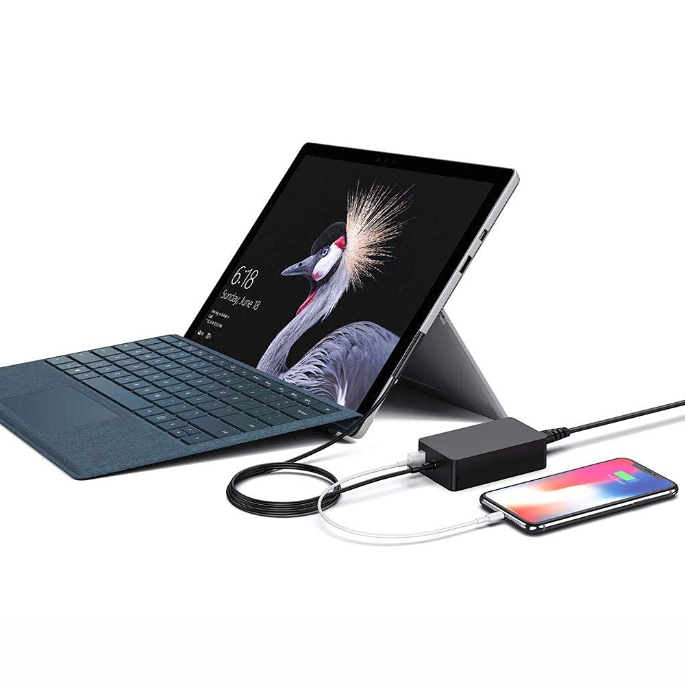 Zeshuo Surface Pro 65W charger packaging ensures safe delivery and usage.