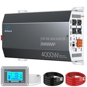 ZETAWALE 4000W inverter front view for rugged off-grid use.