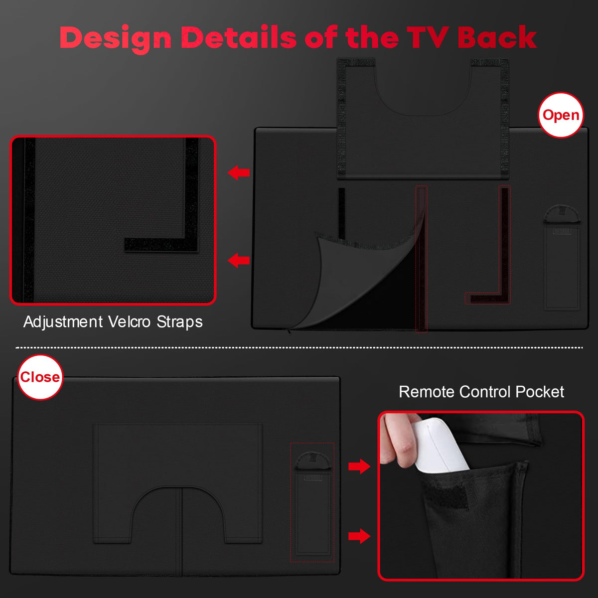 Zettum cover remote pocket keeping the TV remote handy