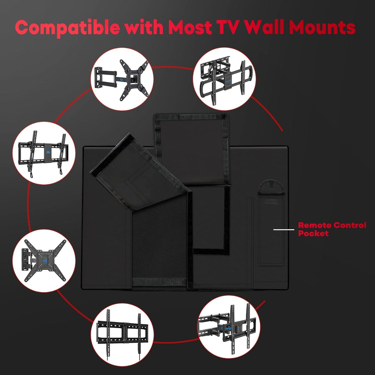 Zettum adjustable velcro strap close-up secures cover tightly against wind