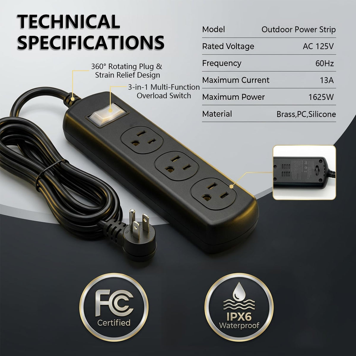 zewhab copper bar helps stay cool under 1625W loads for safety.