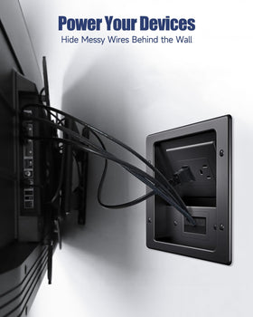 ZEXMTE recessed cavity showing space for plugs and adapters benefit