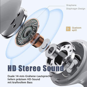 ZEYARUIBO Bluetooth 5.3 connection ensures stable audio in busy spaces.