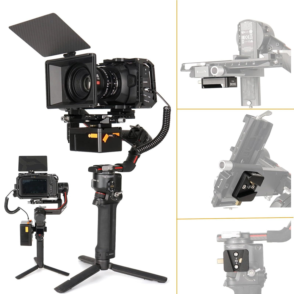 ZGCINE VR-04 mini V-mount plate with quick-lock for fast battery swaps