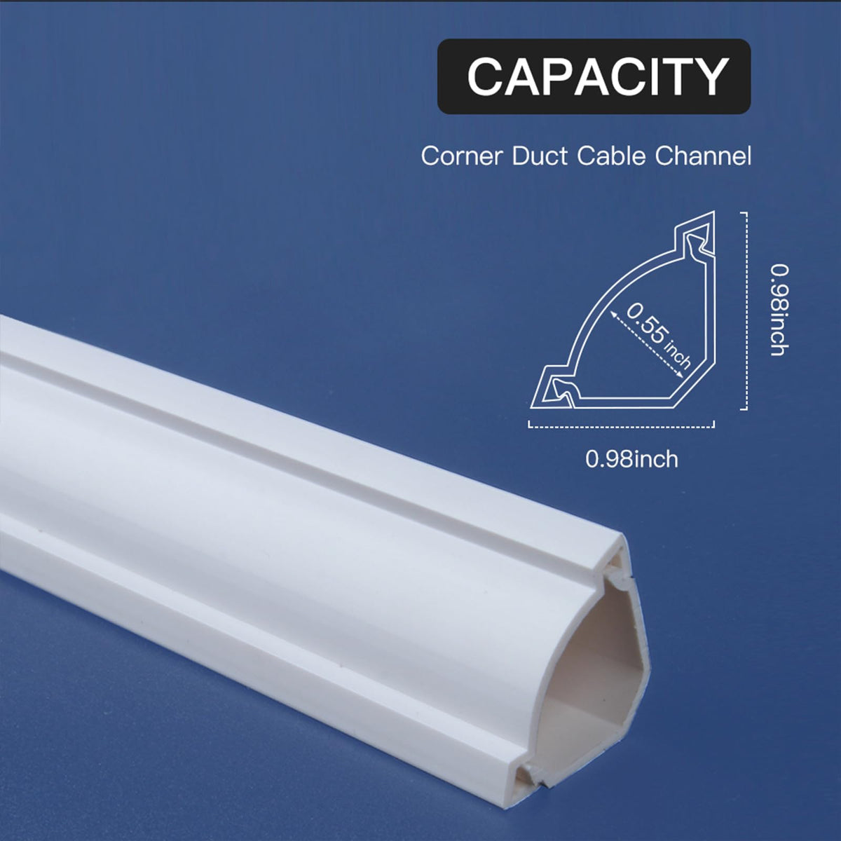 ZGYZJM Paintable Cable Cover Wall Corner blends with decor while concealing wires