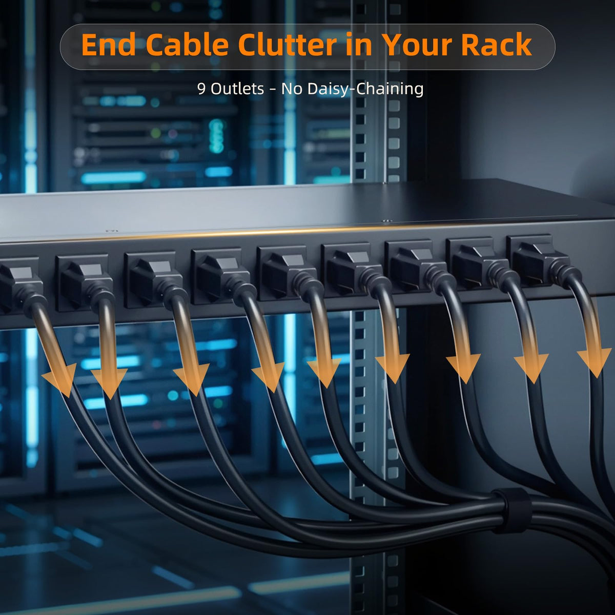 Zhangong 6.5ft power cord supports flexible server room setups.
