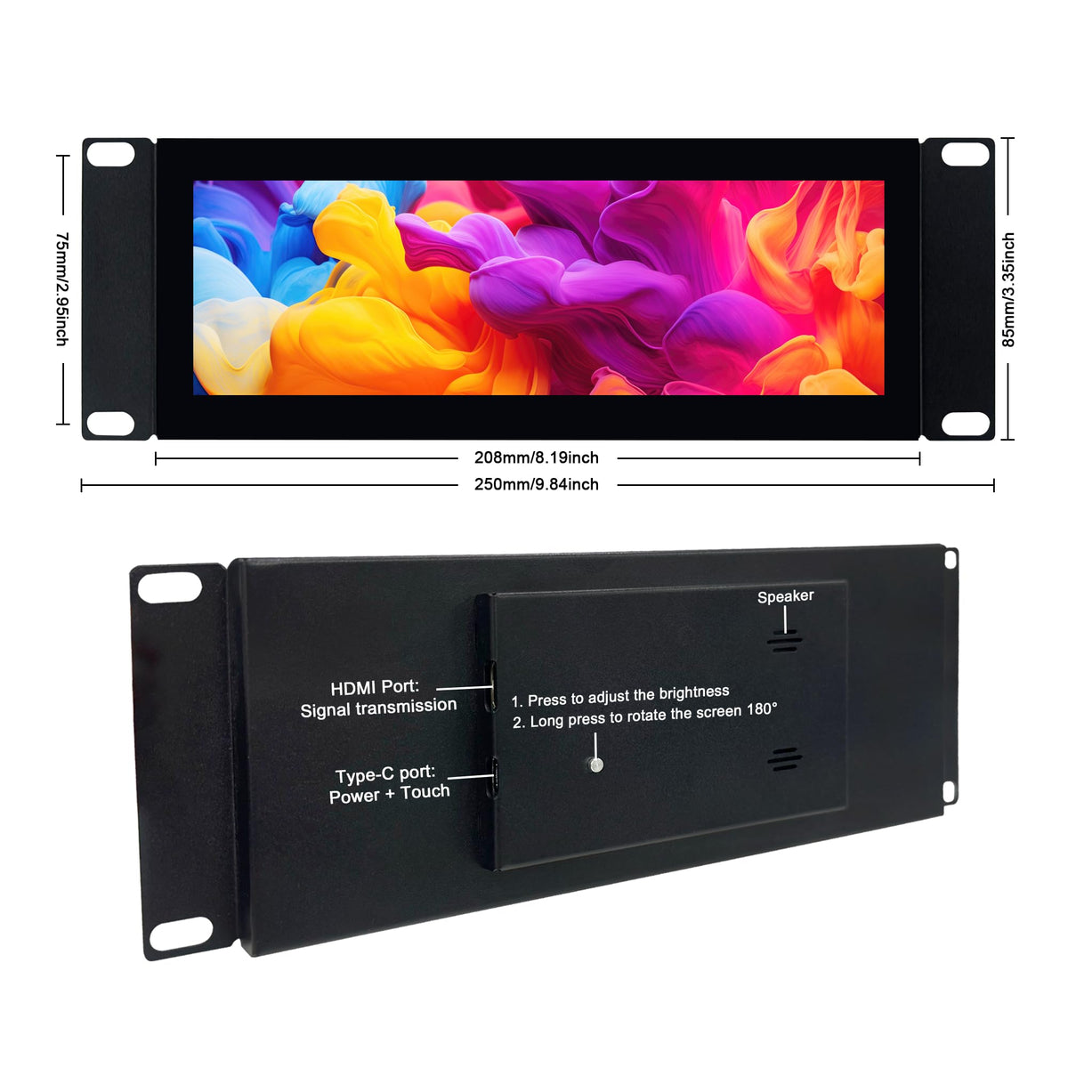 ZHAOCAILIN IPS display with HDMI and USB-C for quick setup