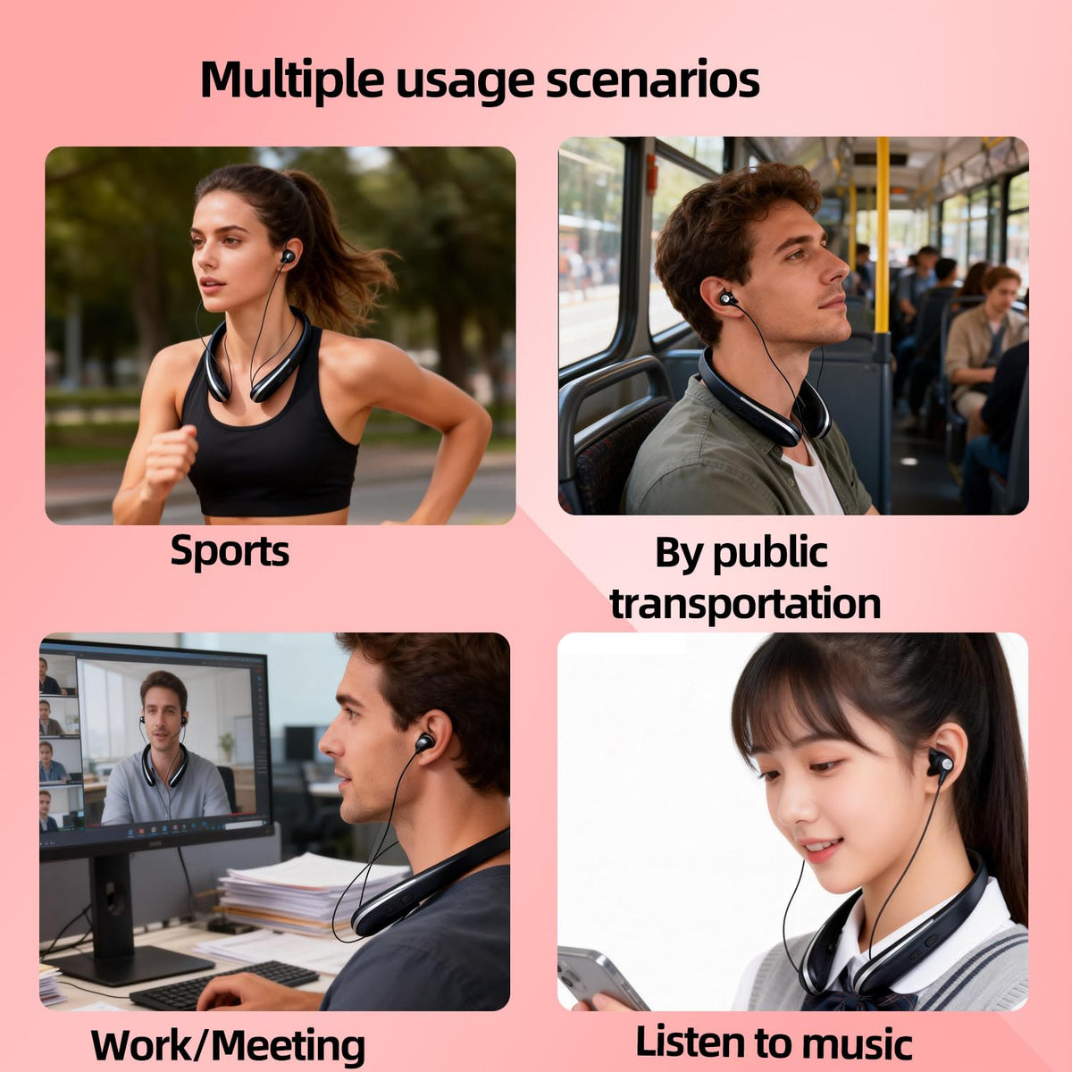 ZHAOGE IPX5 sweatproof design suits workouts and outdoor use.