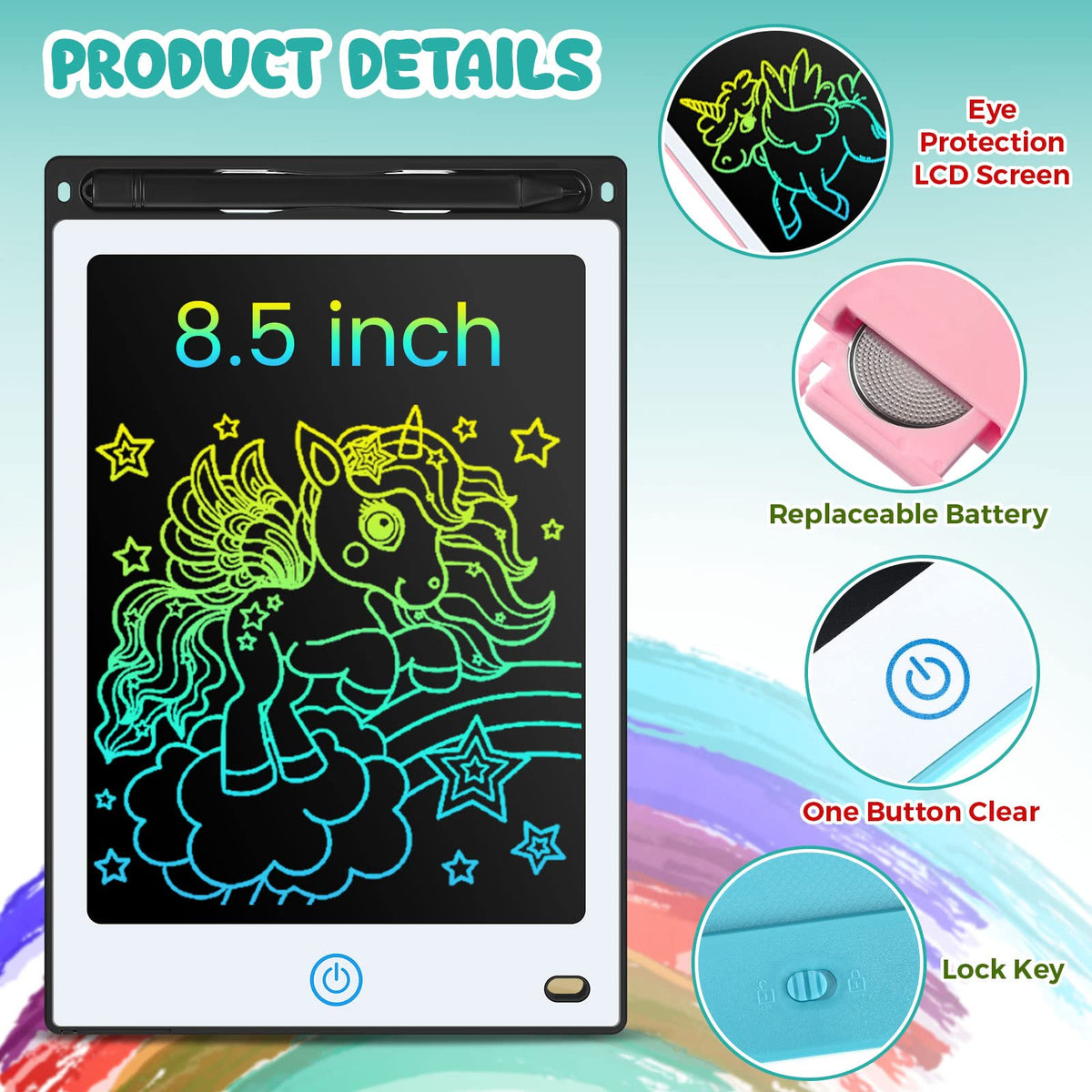 Zhehao close-up of LCD surface highlighting smooth drawing benefit
