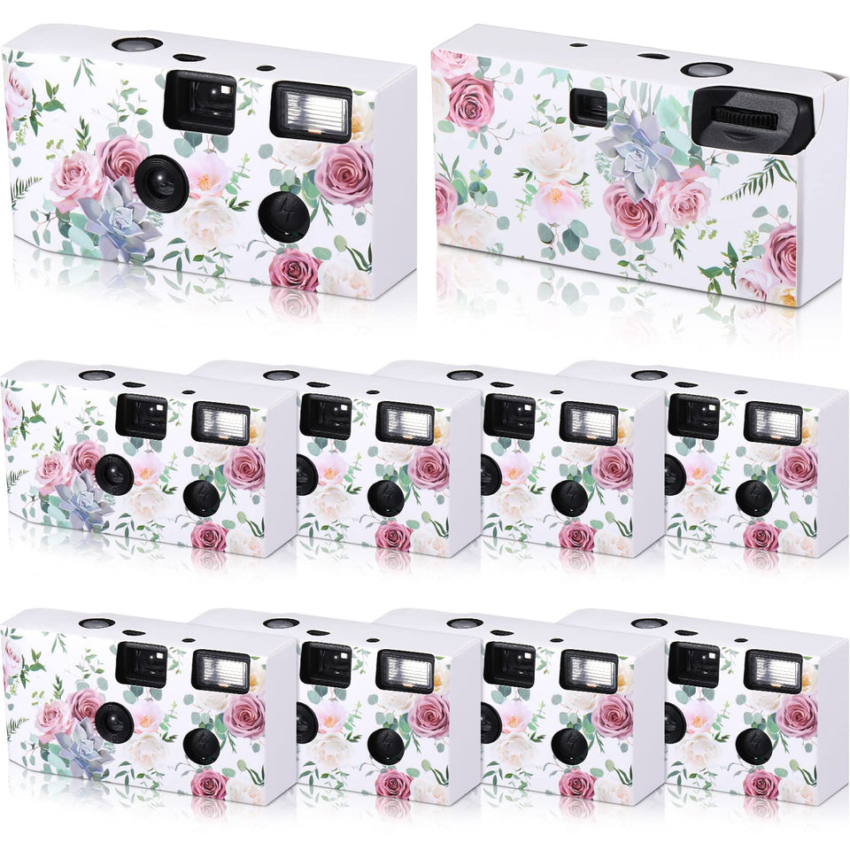 Zhengmy disposable camera with rose pink case captures candid wedding moments.