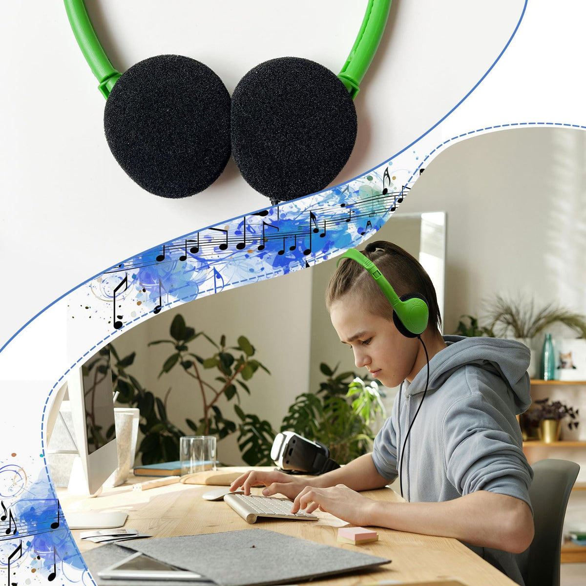 ZHENWAY adjustable headband detail demonstrating size fit for kids and adults