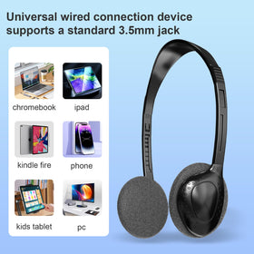 ZHENWAY headphones compatible with smartphones tablets and laptops for learning