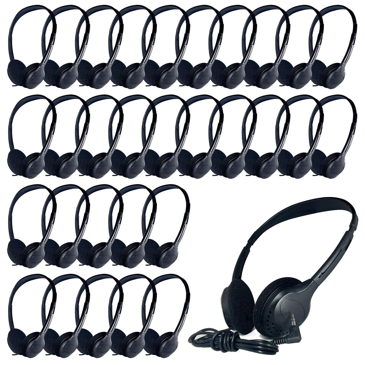 ZHENWAY front packaging showing 60-pack classroom headphones and bulk value