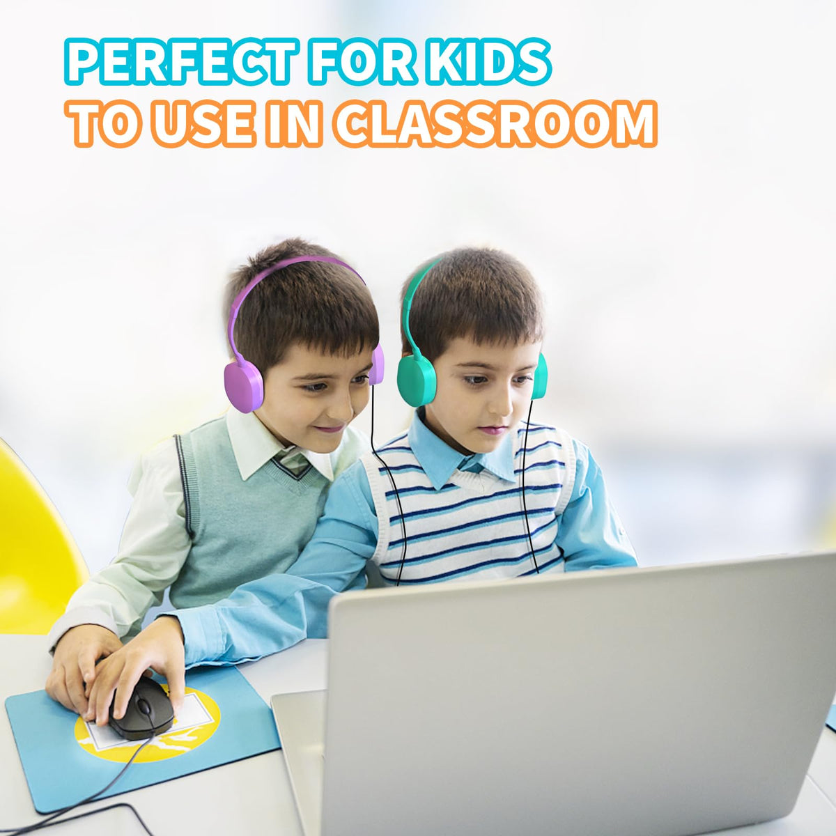 ZHENWAY headphones used by students in classroom, supports group learning activities