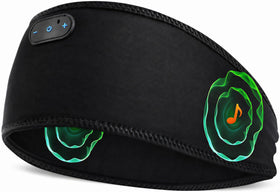 Zhenyemei bamboo cotton sleep headphones headband close-up for breathable night comfort.