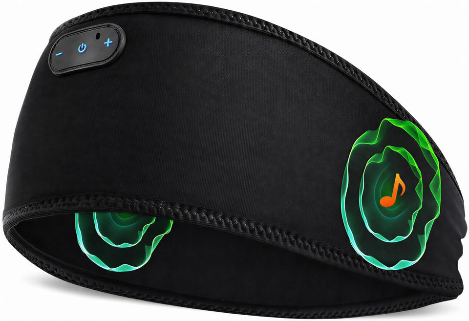 Zhenyemei bamboo cotton sleep headphones headband close-up for breathable night comfort.