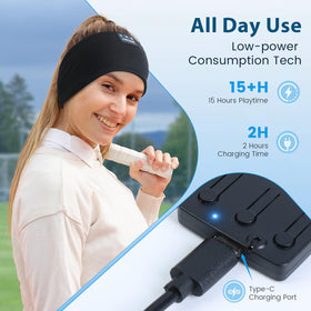 ZHENYEMEI headband with integrated mic for hands-free calls on the go.