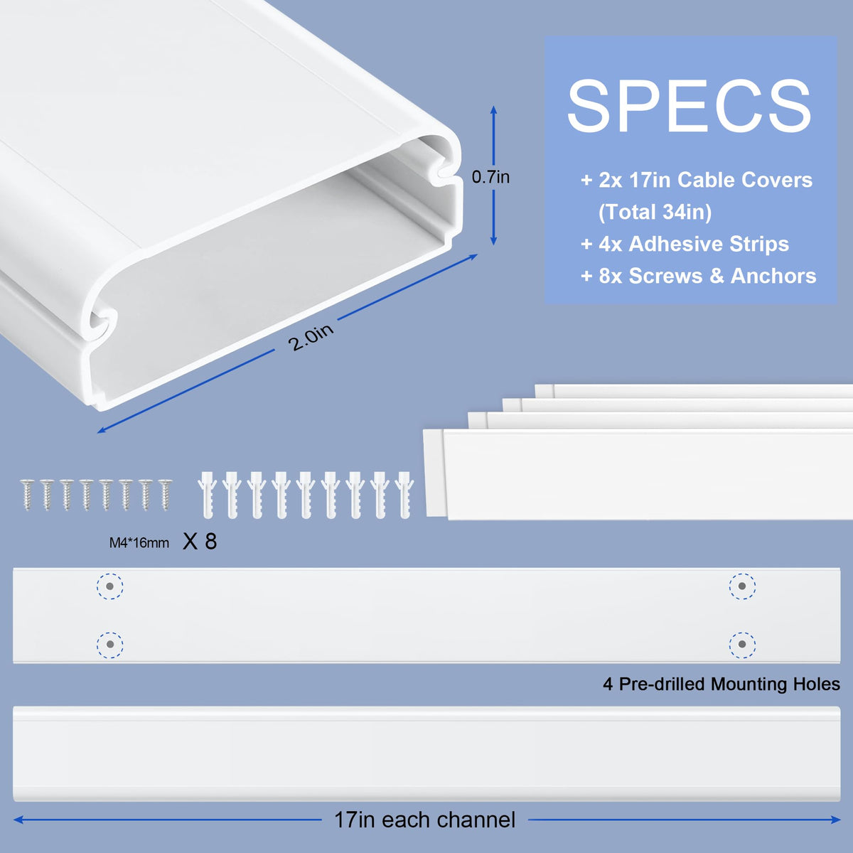 Paintable TV cord cover blends with wall color for seamless decor