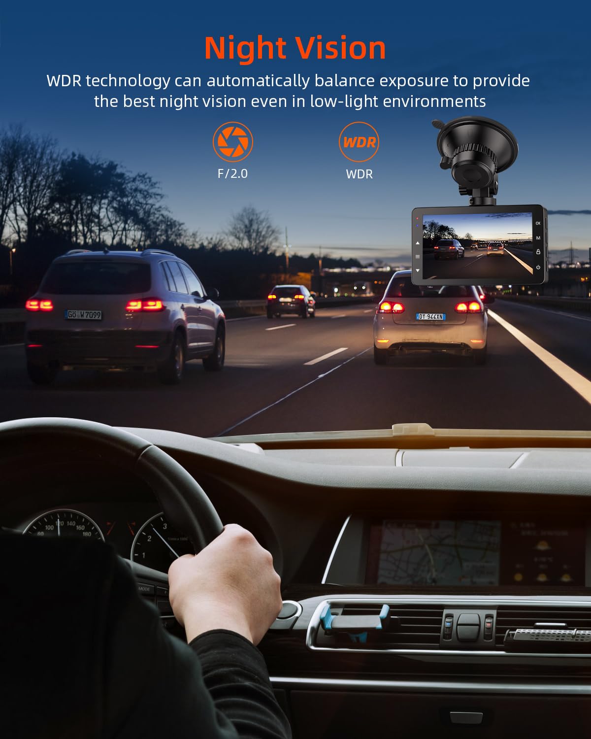zhiroad night-vision capture on dark road improving low-light visibility