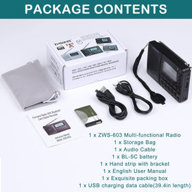 ZHIWHIS portable radio compact design fits bags for travel.
