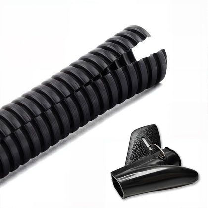 ZhiYo 10ft split-tubing open demonstrates quick installation and durable protection for automotive wiring.
