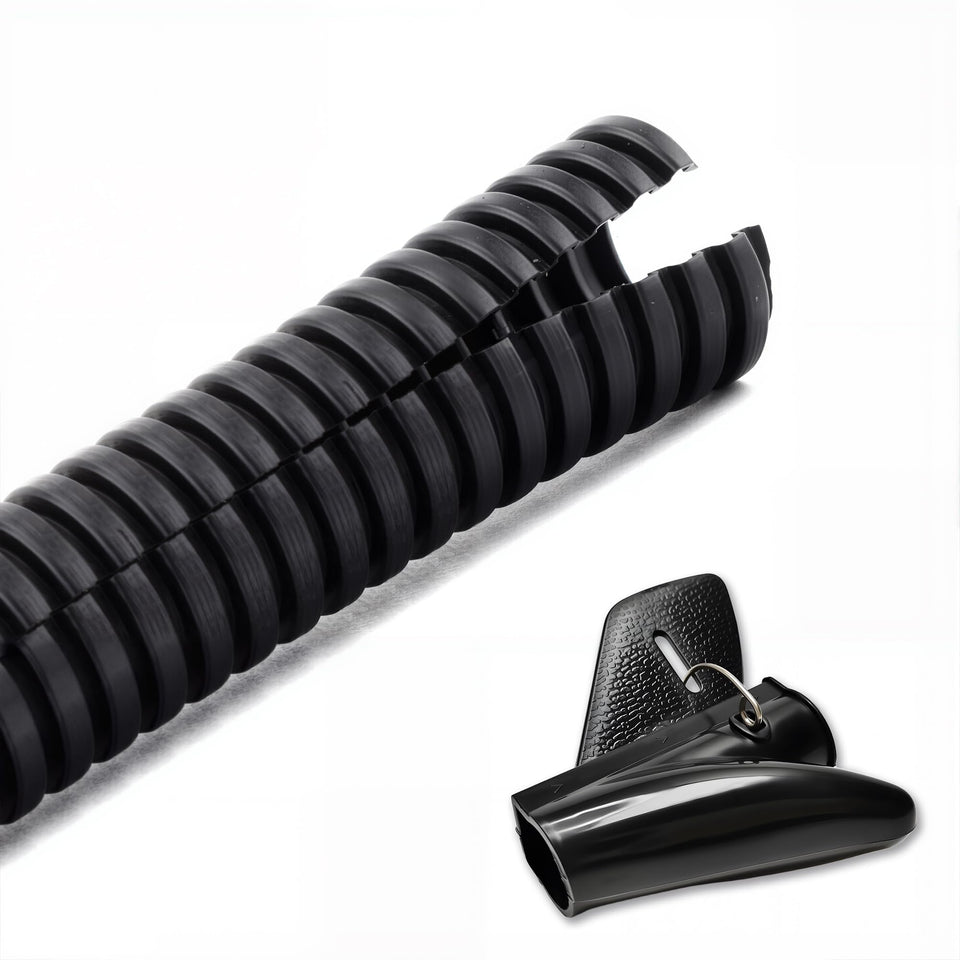 ZhiYo 10ft split-tubing open demonstrates quick installation and durable protection for automotive wiring.